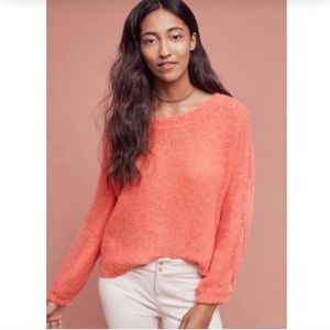 • anthropologie homeward coral pullover sweater •